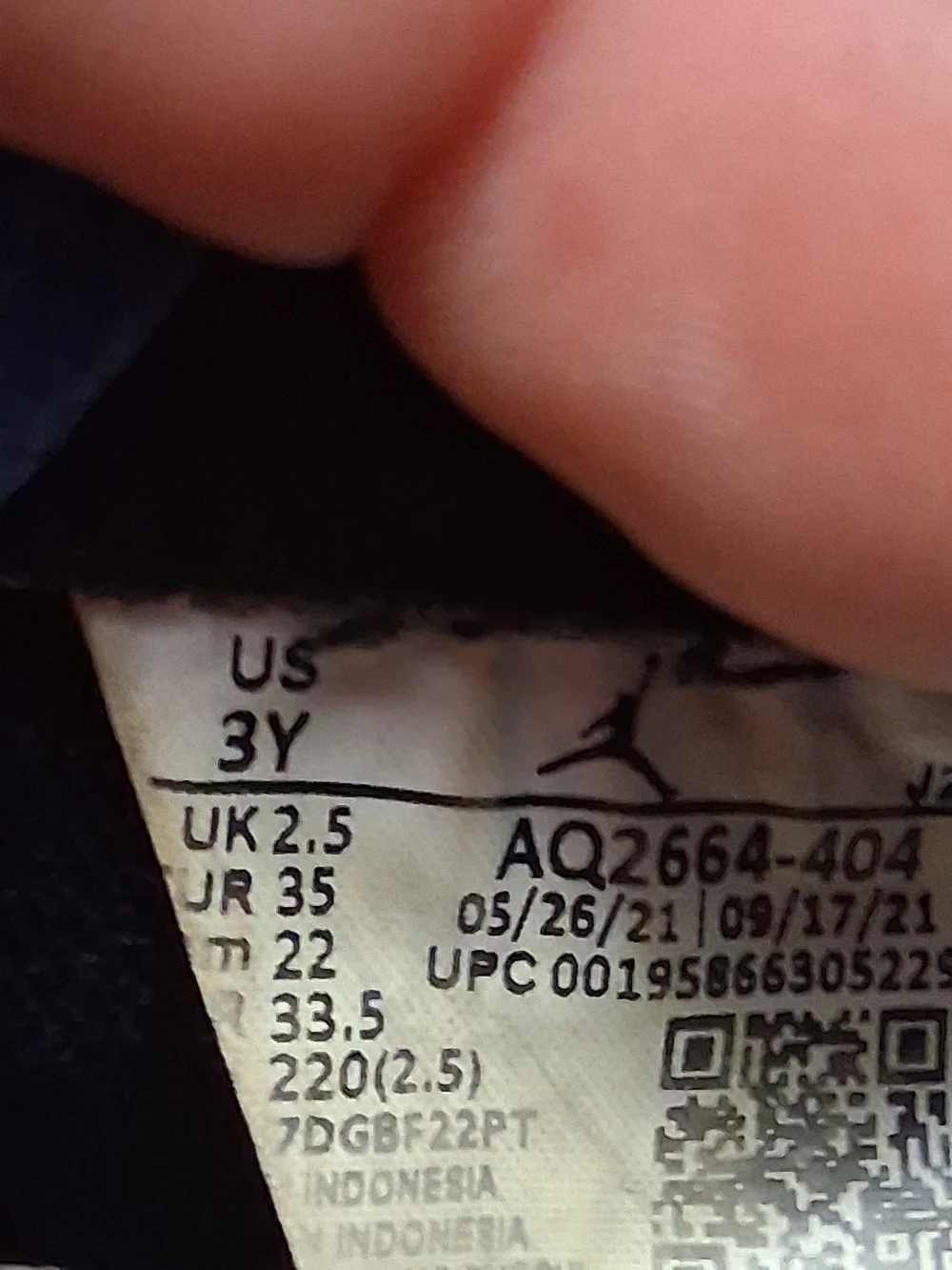 KIDS AF1 SIZE 3Y